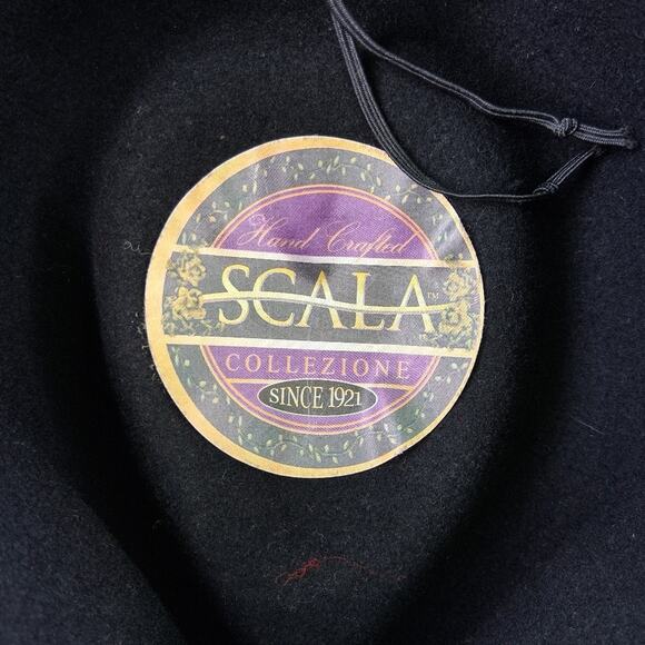 Scala 100% Wool Boho Western Hat Black One Size - Picture 6 of 8